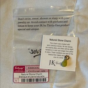 Thirty One Natural Stone Charm - Korean Jade